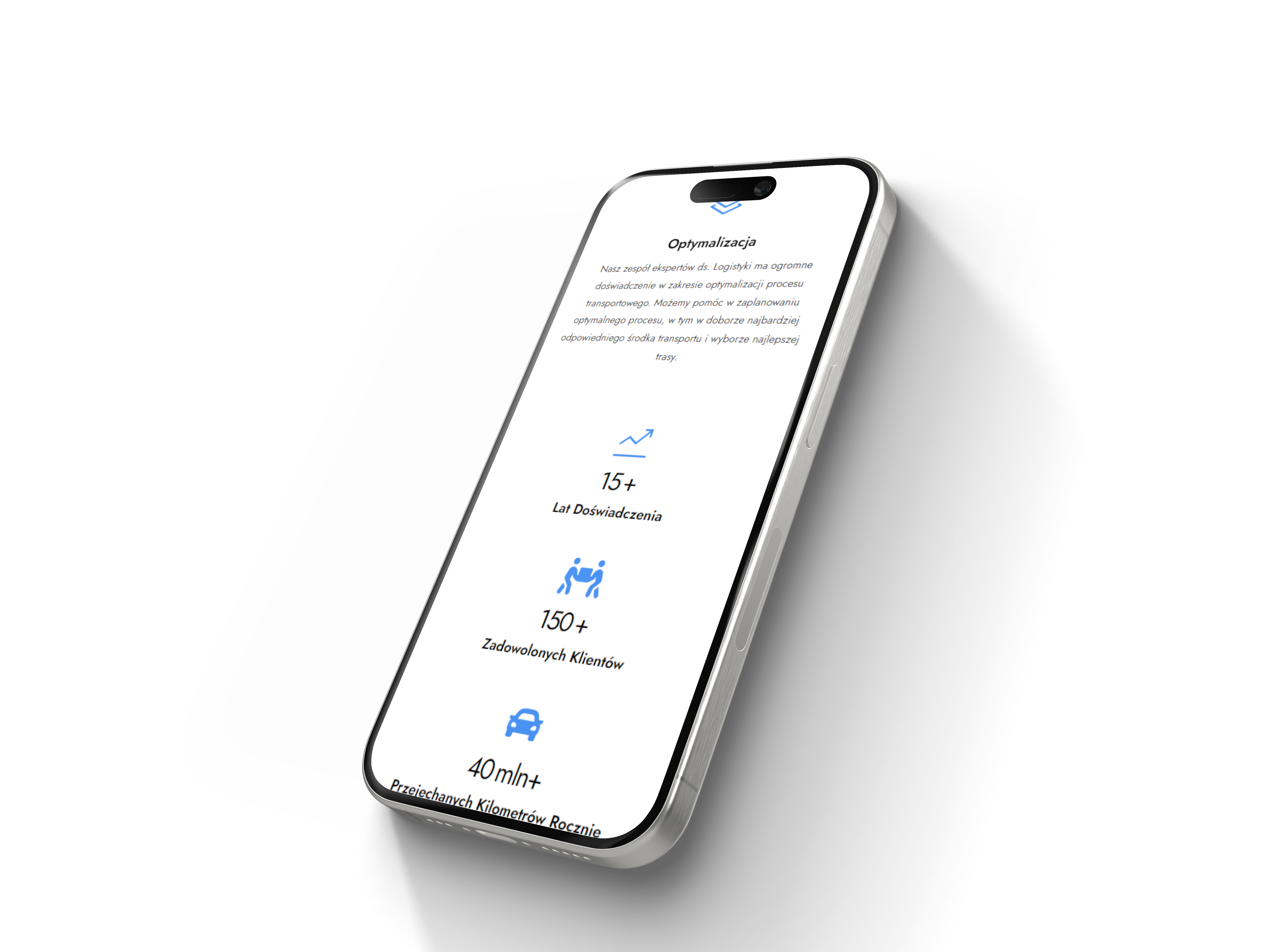 Blue Transport - Mobile Responsive View