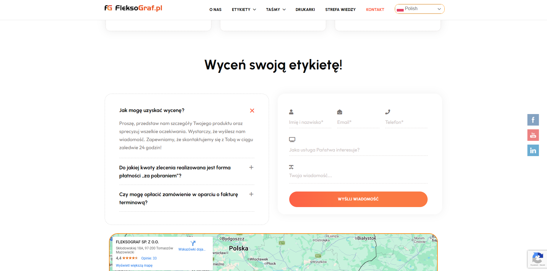 Fleksograf - Dashboard / Features Detail