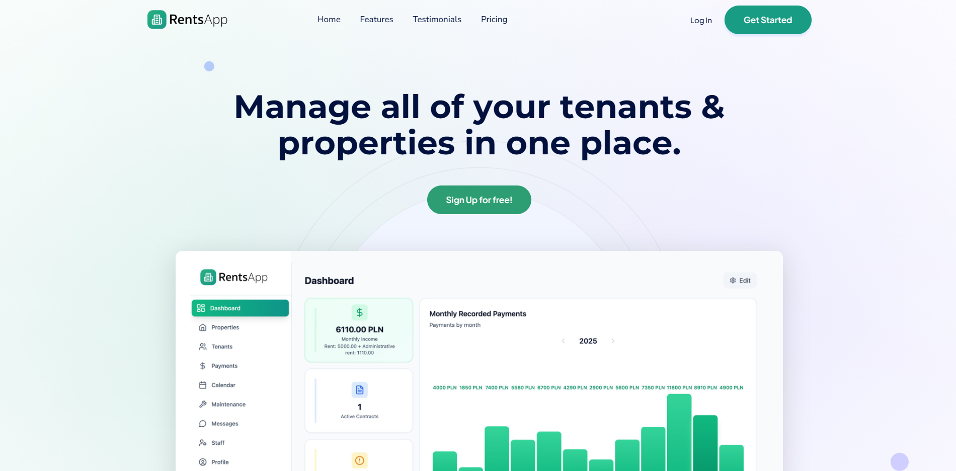 RentsApp - System SaaS / PropTech Project Preview